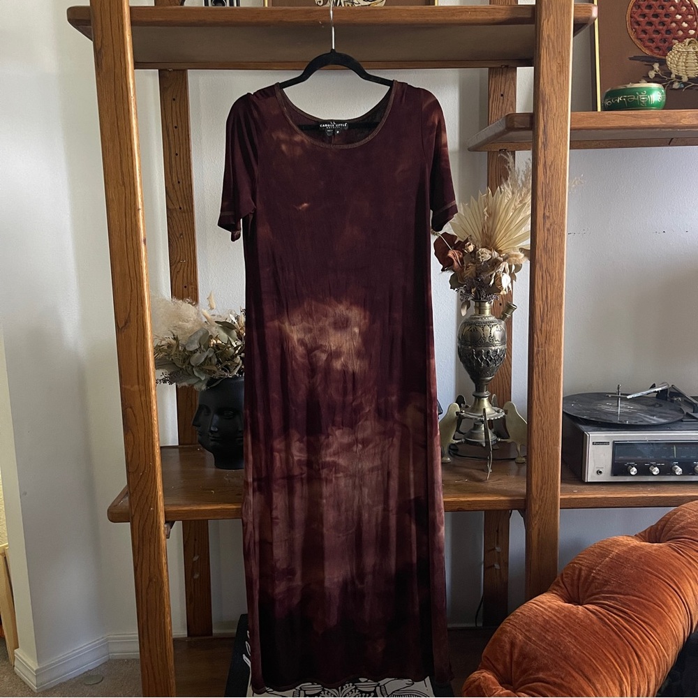 Slinky vintage 90’s Carole Little Tie Dye Maxi Dress 8 /M